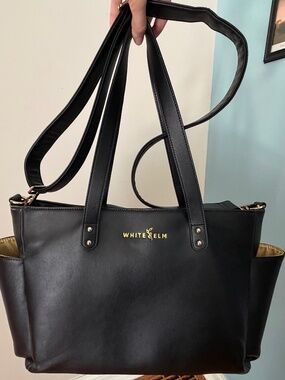 White Elm Aquila Tote Bag- Black and Cream
